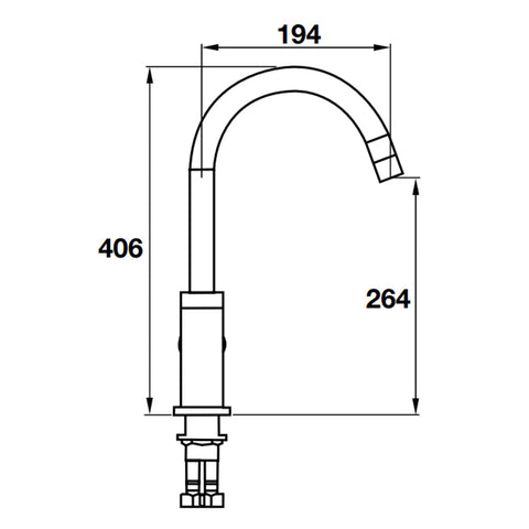 Gooseneck Mixer Tap With Pull-Out Nozzle Brand: Häfele Finish: Stainless SteelGun Metal Star Rating: 6 Ltr/min: 4.5 License Number: 1712 WELS Registration Number: T18609 Watermark: Certified Note: Not suitable for installation directly into a laminate ben