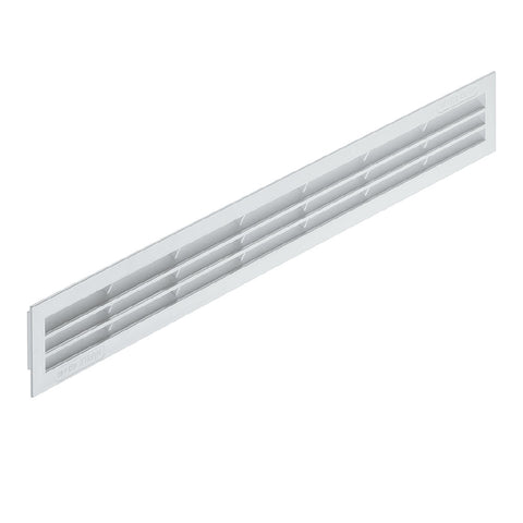 Ventilation Grill - White Version: With flanged rim Installation: For recess mounting, can be screwed in place Finish: White Ventilation: 81 cm2 Hafele