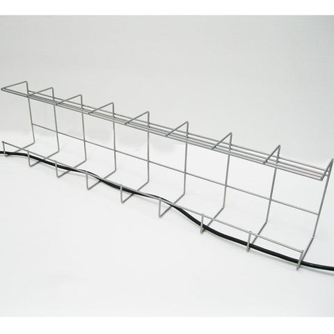 Cable Basket Version: Single tier Area of application: For managing power & data leads below desktop. Height: 125 mm Material: Steel: powder coated Length: 600 mm950 mm1250 mm1550 mm Finish: SilverWhite Hafele