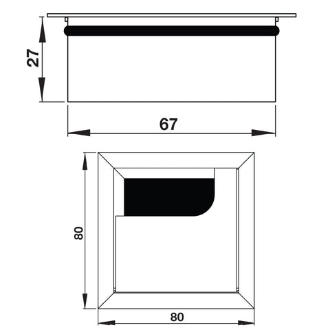 Rumba Cable Outlet - Square