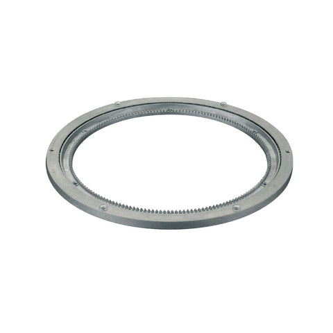 Turntable Ø328 mm Version: Ring mount ball bearing mountedWith non-slip rubber layers Material: Zinc Alloy Finish: Silver coloured, sandblasted Dimensions (Ø x H): 328 x 16 mm Load bearing capacity: 150 kg Installation: For setting up or screw fixingRemov