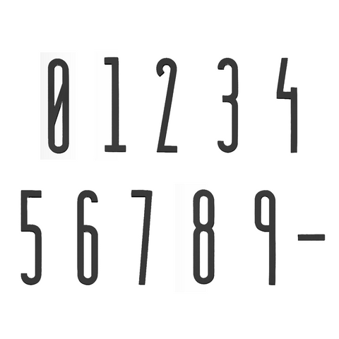 Solid Brass Number & Symbol | Black 7cm