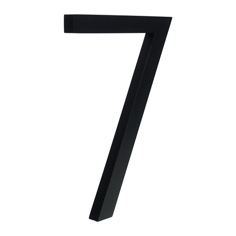Solid Aluminium Floating House Number | Black 15cm