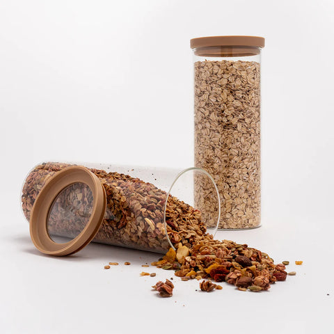 Wategos Round Glass Pantry Jars | Praline