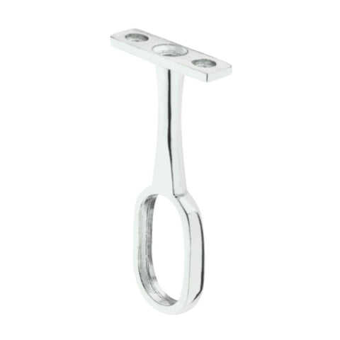 Rail Centre Support for Oval Wardrobe Rail Material: Zinc Alloy; Chrome PlatedZinc Alloy; Brass plated Notes: Comes only in 1 piece For Screw Fixing Suitable with following products: Oval Wardrobe Rail (Chrome, Brass or Nickel)Oval Wardrobe Rail (Silver,