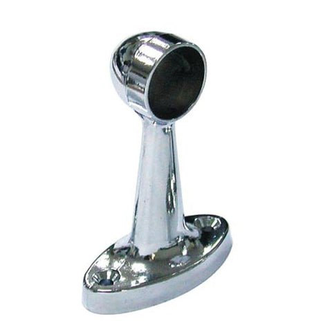 Round Rail End Bracket Material: Zinc alloy Finish: Chrome plated Mounting: Screw fixing To suit tube diameter: Ø18 mmØ25 mm Suitable with: Round Wardrobe RailRound Rail Centre Support Hafele