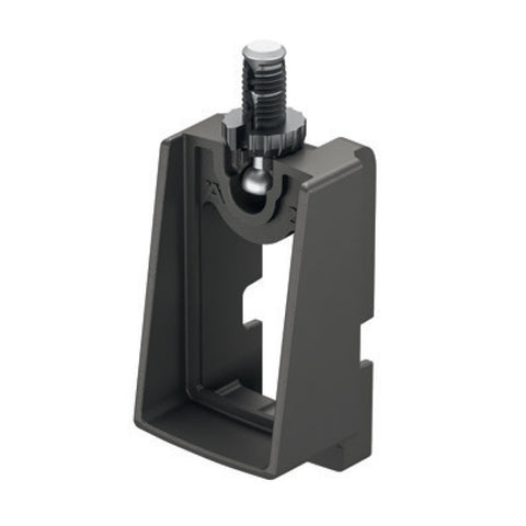DressCode Wardrobe Rail end Support Material: Zinc Alloy Finish: Grey, White Suitable for: For rectangular wardrobe rail 34 x 18 mm Installation: On side panel inside the cabinet or on the Häfele Dresscode aluminium frame system Hafele