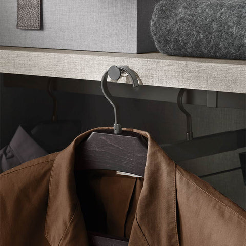 Pull Out Hanger Rail 80 x 20mm Features: Concealed hanger rail for dressing rooms Finish: Nickel-plated or bronze Hafele