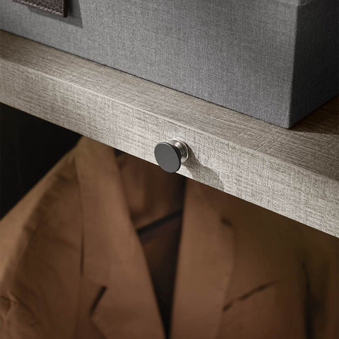 Pull Out Hanger Rail 80 x 20mm Features: Concealed hanger rail for dressing rooms Finish: Nickel-plated or bronze Hafele