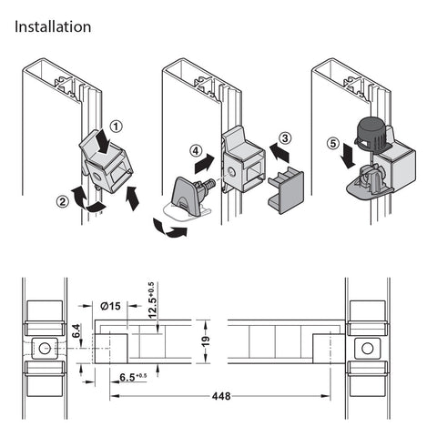 DressCode Shelf Cube Set Area of application: For holding shelves in aluminium frame systems Material: Shelf support: Zinc alloyShelf cube and boss insert: Plastic Finish: Shelf support: GalvanisedBoss insert: Black Installation: For clipping in Supplied