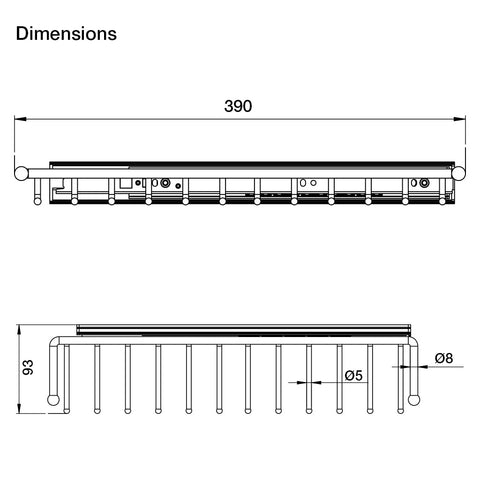 Starax Pull-Out Tie Rail Rack Area of application: Pull-out tie rail Material: Steel Finish: Chrome polished Length: 390 mm Version: Right HandLeft Hand Packing: 1 set (includes runner) Hafele