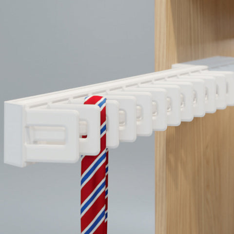 DressCode Multifunction Pull Out Area of application: For ties, belts, scarves, necklaces, etc. Type of Pull Out: Single Extension Material: Pull Out Element: AluminiumAdapter Plate: Plastic Finish: Pull out Element: Powder Coated Version: With 16 hook el