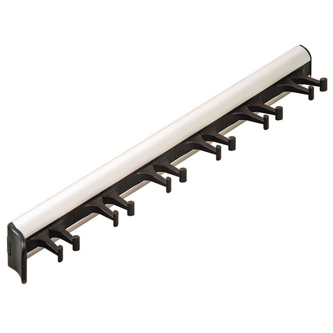 Belt Rack 3/4 Extension Slide Material: Support track: AluminiumHooks: Plastic Finish: Support track: Chrome plated polished or Aluminium mattHooks: Black Version: For 6 belts Dimensions (W x D x H): 358 x 56 x 43 mm Support: User Manual/Installation Inst