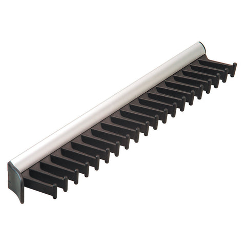 Tie Rack 3/4 Extension Slide Material: Support track: AluminiumHooks: plastic Finish: Support track: Chrome plated polished or Aluminium mattHooks: Black Version: For 20 ties Dimensions (W x D x H): 358 x 56 x 43 mm Support: User Manual/Installation Instr