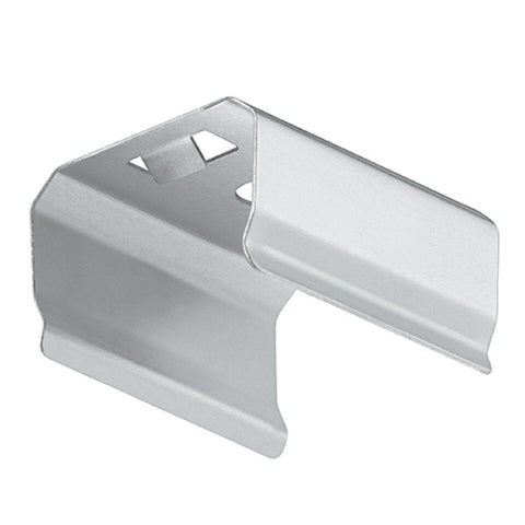 Retaining Clip for Surface Mounting Pack: 2 pieces Material: Stainless steel Finish/colour: Silver Recommendation: Use one clip on each end and approx. every 600-700 mm Suitable with following products: Profile for Surface Mounted Downlights: 833.72.840 H