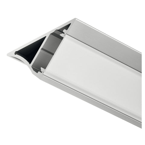 Profile 2193 , Häfele Loox Length: 2500mm Finish: Anodized Silver coloured Version: Milky diffuserProtruding, for push fittingCover: Milky Material: Aluminium Width: Diffuser: 16mmInternal: 16.6mm Supplied with: 1 x Aluminium Profile1x Milky Difuser Notes