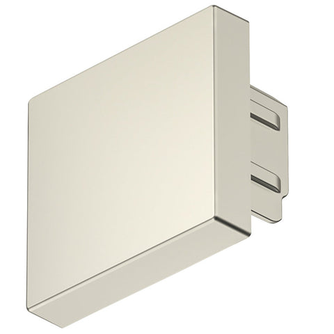 End Cap for Profile 2102, Häfele Loox Material: Plastic Finish: SilverBlackSatin Stainless steel brushed Version: With drill mark for cable outlet Suitable for: Häfele Loox5 profile for under mounting, profile 2102. Supplied with: 5 Pairs of end caps Hafe