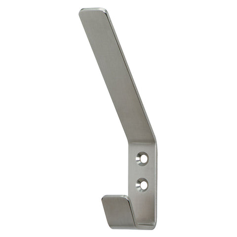 Coat Hook Material: Stainless steel Finish: Matt, brushed Hole distance: 20 mm Dimensions (W x D x H): 20 x 72 x 150 mm Hafele