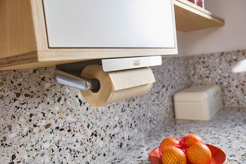 RollGrip™ Under-Shelf Stainless-Steel Kitchen Roll Holder