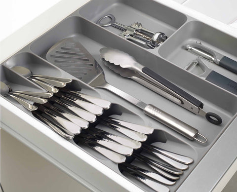 DrawerStore™ Grey Cutlery, Utensil & Gadget Organiser