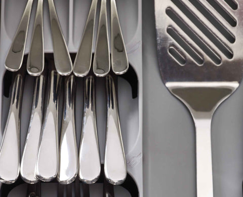 DrawerStore™ Grey Cutlery, Utensil & Gadget Organiser