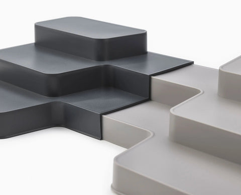 CupboardStore™ Expandable Grey Tiered Organiser