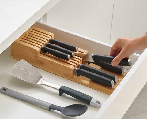 DrawerStore™ Bamboo Compact Knife Organiser