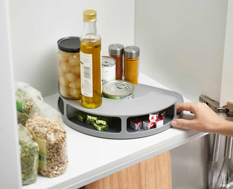 CupboardStore™ Grey Rotating Organiser