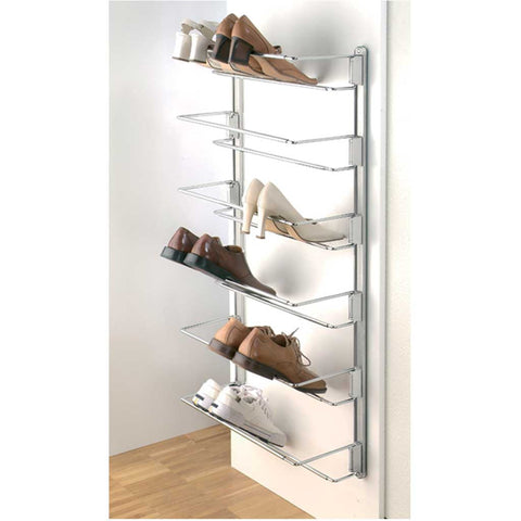 Wall Rail For Shoe Rack Area of application: For mounting multiple shoe racks on top of each other Material: Rail: AluminiumEnd Caps: Plastic Colour: Silver Version: With end caps Installation: For shoe rack width 460 �750 mm (art no. 892.12.906)Wall Ra