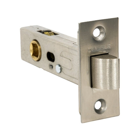 Tubular Latch - Dual Sprung Material: Stainless Steel Finish: Satin Backset: 60 mm Spindle: 7.6 mm Supplied with: 1 Piece1 Strike plate Hafele