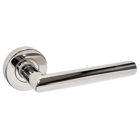 Glenelg Lever Handle Features: Hollow stainless steel handleStainless steel rose cover and diecast base Concealed through-bolt rose fixing press fit rose cover Finish: Satin stainless steelPolished stainless steelSatin brassAntique brassGraphite black Doo