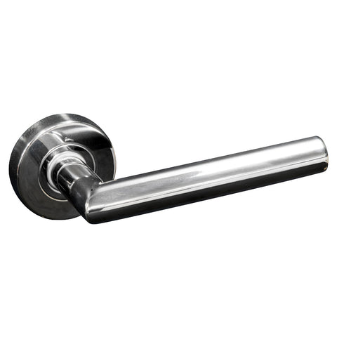 Glenelg Lever Handle Features: Hollow stainless steel handleStainless steel rose cover and diecast base Concealed through-bolt rose fixing press fit rose cover Finish: Satin stainless steelPolished stainless steelSatin brassAntique brassGraphite black Doo