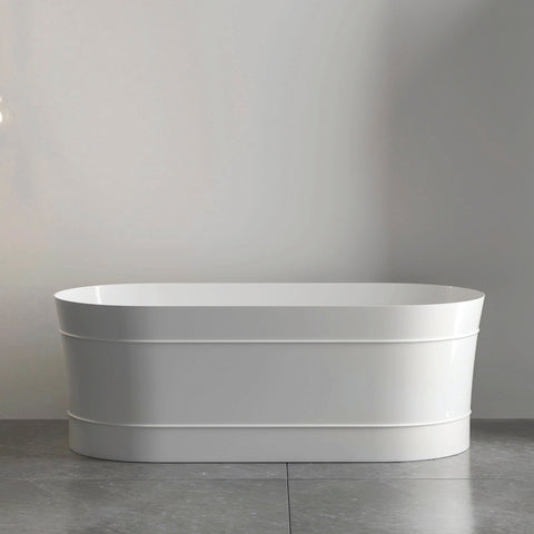 Bondi Freestanding Bath 1700mm Gloss White
