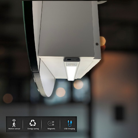 ARCHIE White Shaving Cabinet 900mm with Optional LED