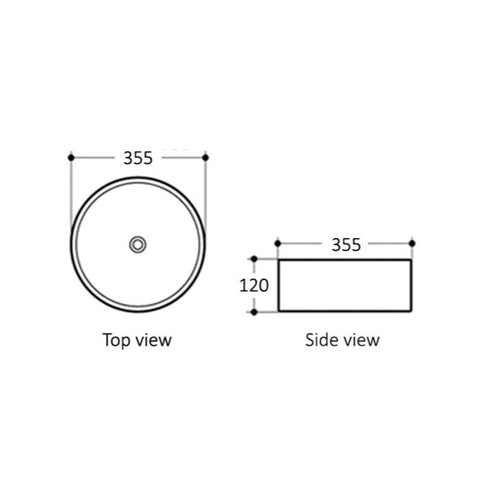 ARTIS 88 Carbon Grey Basin (Round: 355x355x120)