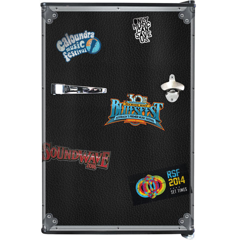 Music Roadie Case Retro Mini Bar Fridge 70 Litre Schmick Brand With Opener - Mode BC70B-ROADIE-AUS