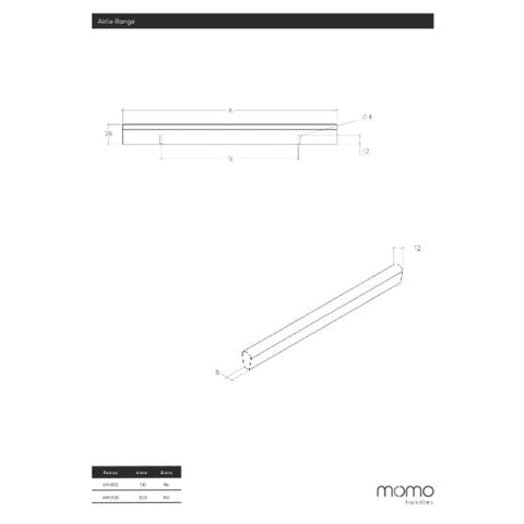 Momo Handles Airlie Timber Pull Handle Walnut