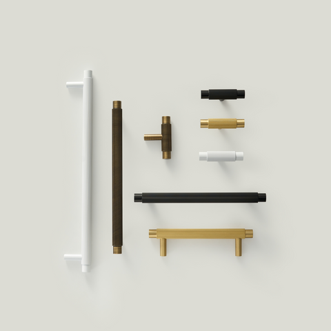Alto Solid Brass Handle | White