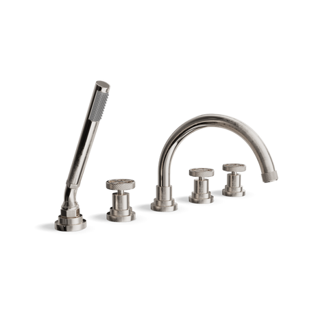 Deck-Mounted 5-Hole Bathtub Set with Hand Spray | Arena