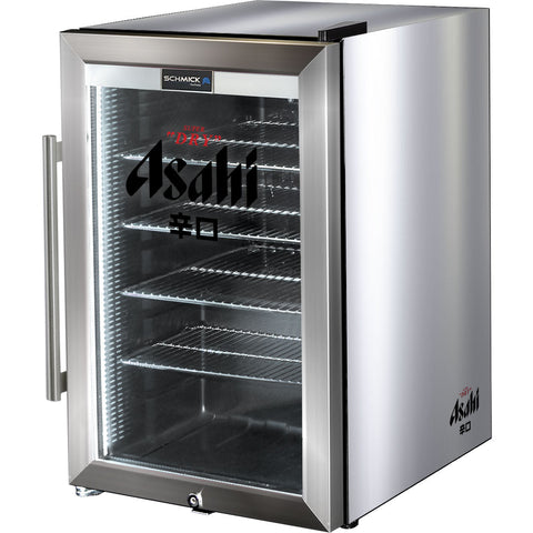Asahi branded bar fridge, Great gift idea! Great Entertaining Room Or Man Cave Item - Model SC70-SS-W-ASAHI
