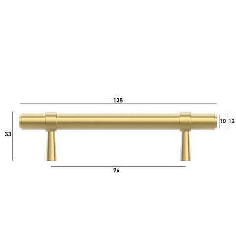Astor - Brushed Brass Handle (Premium Solid Brass Construction) (All Sizes)