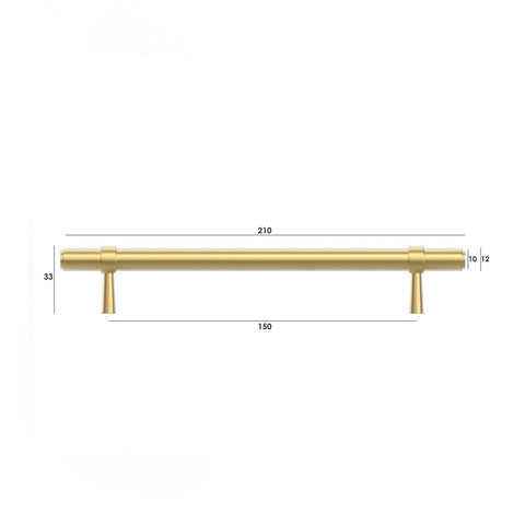 Astor - Brushed Brass Handle (Premium Solid Brass Construction) (All Sizes)