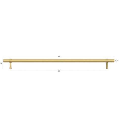 Astor - Brushed Brass Handle (Premium Solid Brass Construction) (All Sizes)