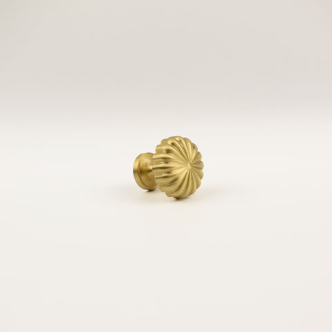 Aurora Solid Brass Knob | Satin Brass