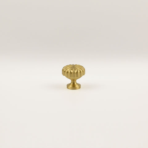 Aurora Solid Brass Knob | Satin Brass