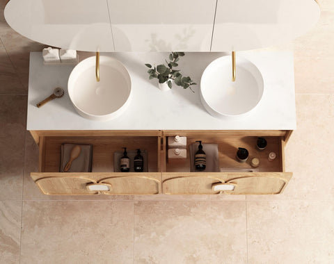 BALMORAL Mark II Wall Hung Vanity Woodland Oak (All Sizes)