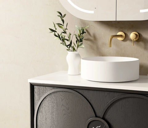 BALMORAL Wall Hung Vanity Black American Oak (All Sizes)