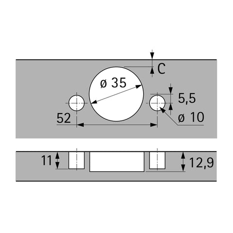 Hettich Sensys Corner Hinge – Obsidian Black, Expanding Sockets FLASH