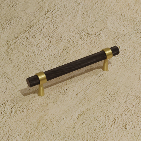 Bevan Solid Brass Handle | Black & Satin Brass