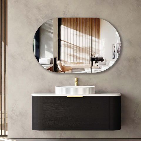 Bondi Black Oak Single Basin Vanity Vanity Otti Australia 1200mm Quartz Stone Pure White-20mm